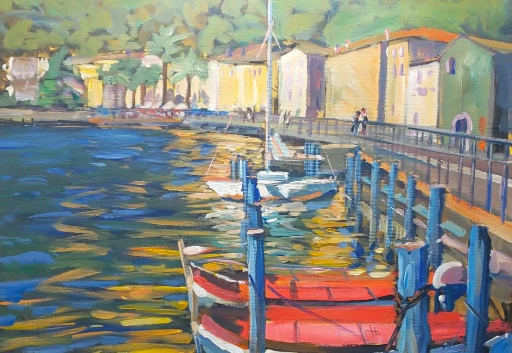 RED BOATS ON RIVA
